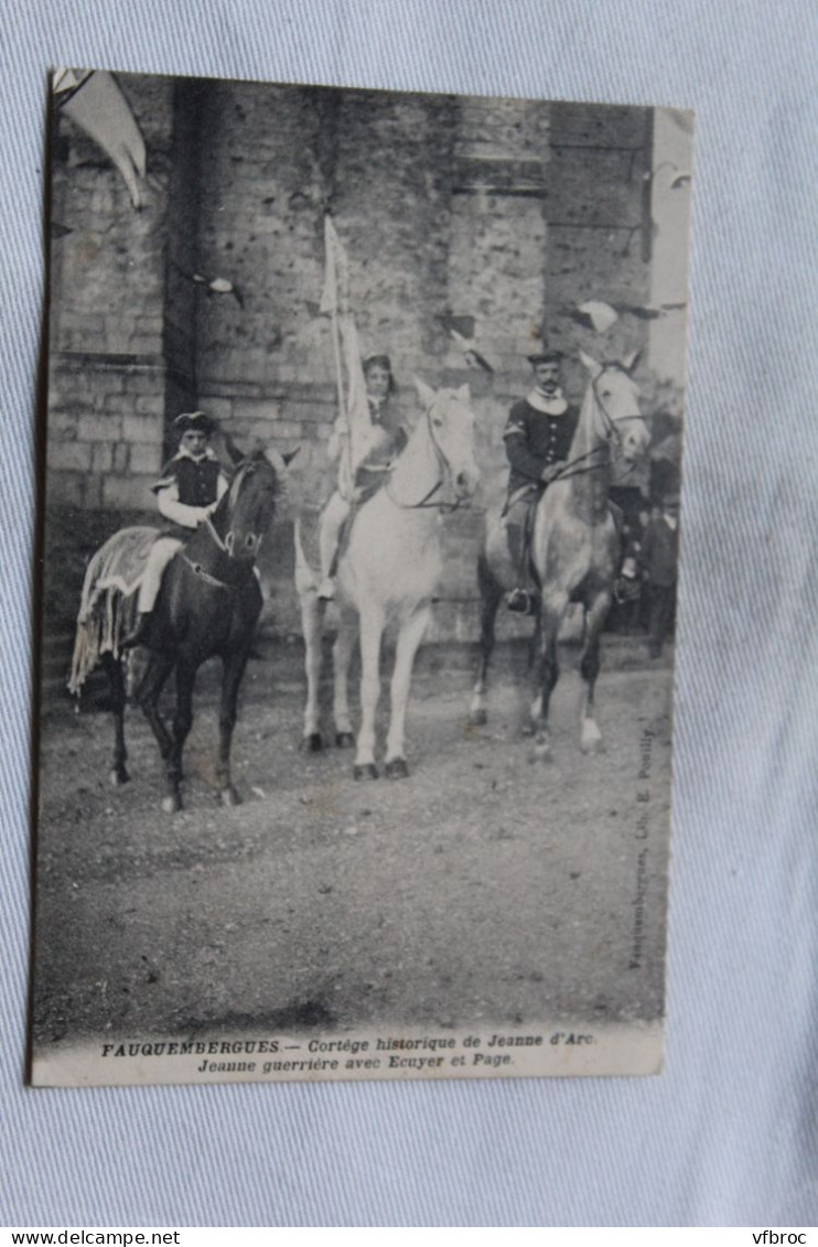 Cpa 1917, Fauquembergues, Cortège Historique De Jeanne D'Arc, Pas De Calais 62 - Fauquembergues