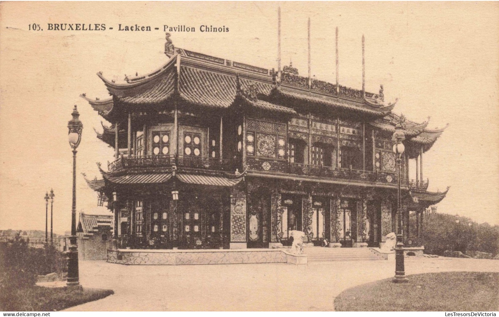 BELGIQUE - Bruxelles - Laeken - Pavillon Chinois -  Carte Postale Ancienne - Expositions Universelles