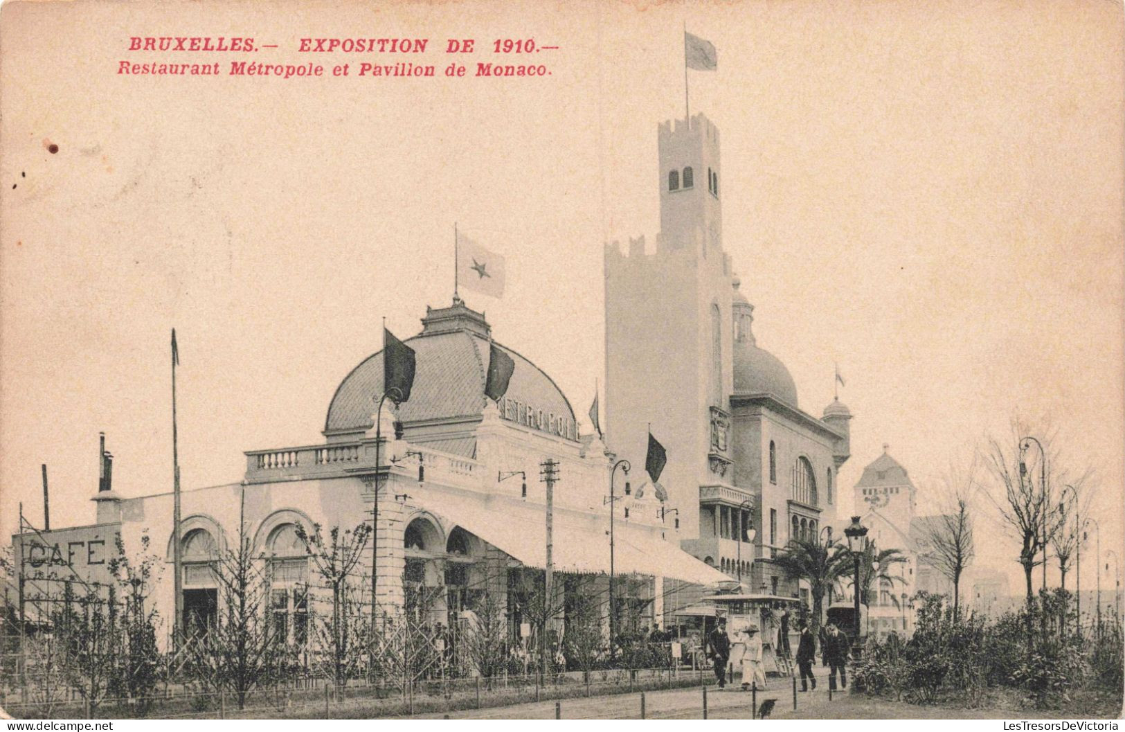 BELGIQUE - Bruxelles  - Exposition De 1910 - Restaurant Métropole Et Pavillon De Monaco -  Carte Postale Ancienne - Universal Exhibitions