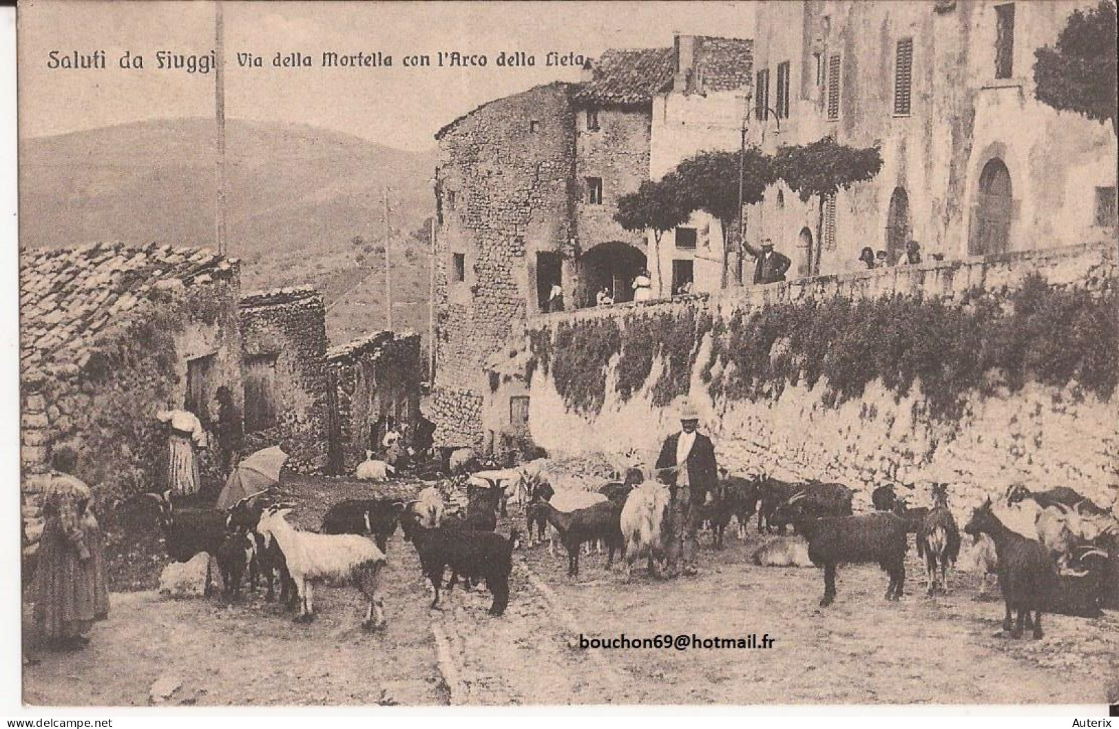 Italie - Fiuggi - Via Della Mortella Con L'orco Della Lietta Capre Goat - Frosinone