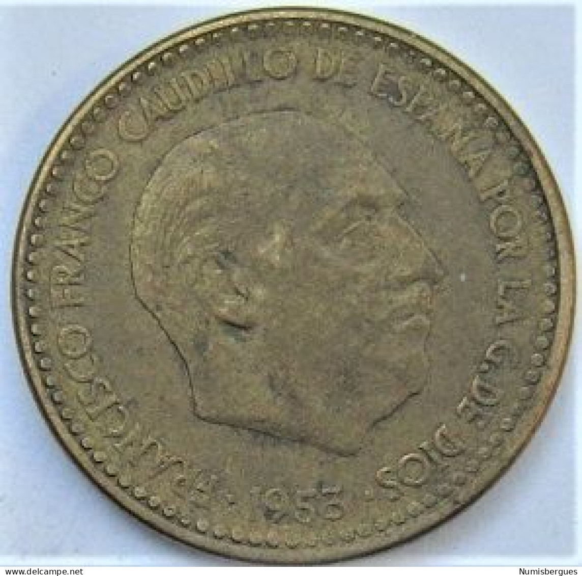 Pièce De Monnaie 1 Peseta 1956 - 1 Peseta