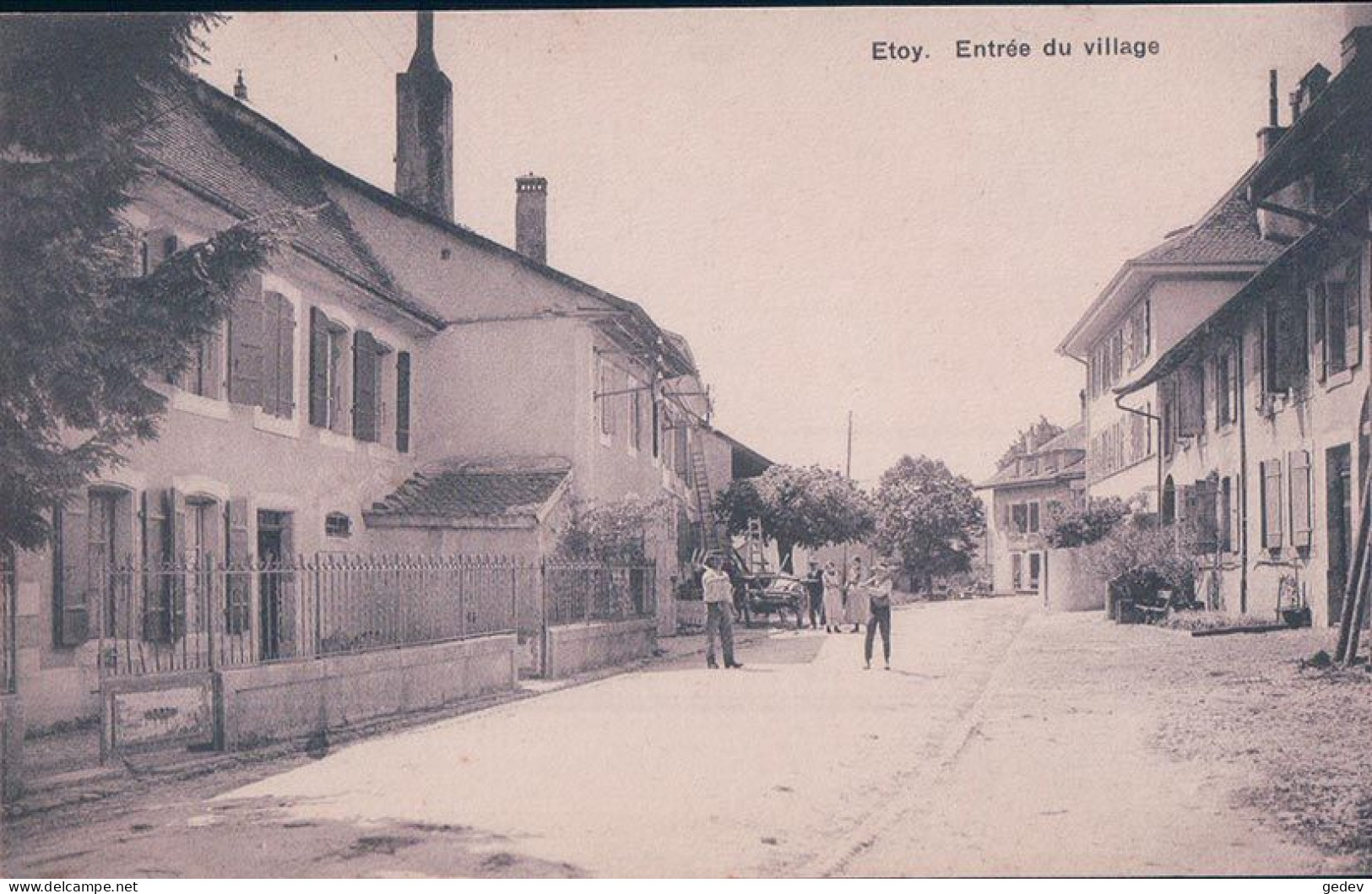Etoy VD, Entrée Du Village, Rue Animée (4671) - Étoy