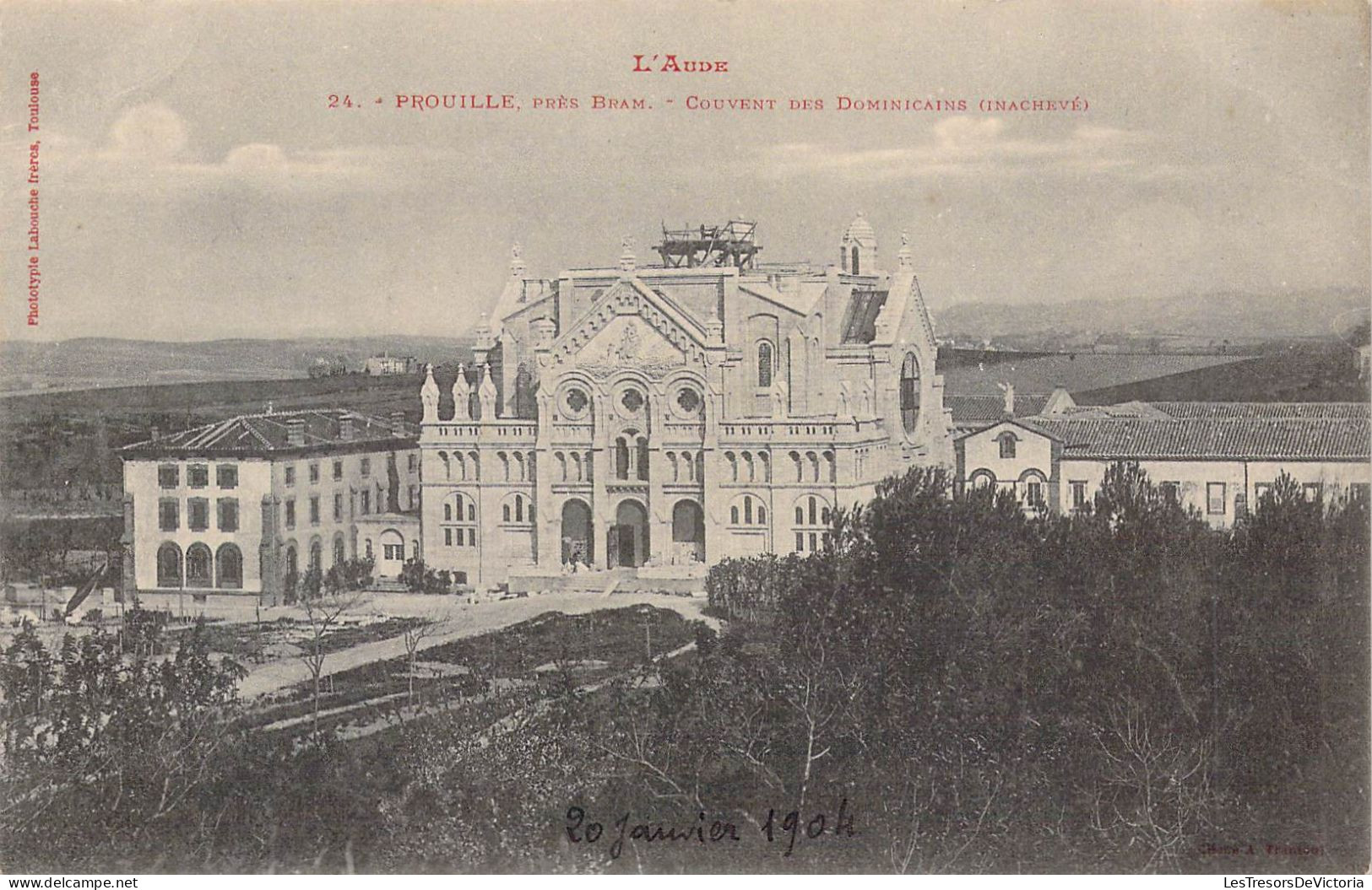 FRANCE - 11 - PROUILLE - Couvent Des Dominicains - 20 Janvier 1904 - Carte Postale Ancienne - Bram