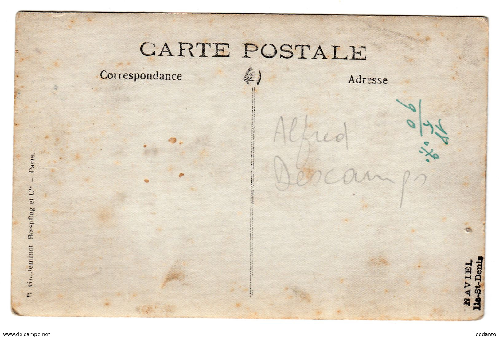 ANTOING - Photocarte D' Alfred Descamps (famille De Bateliers De Péronnes) - Antoing
