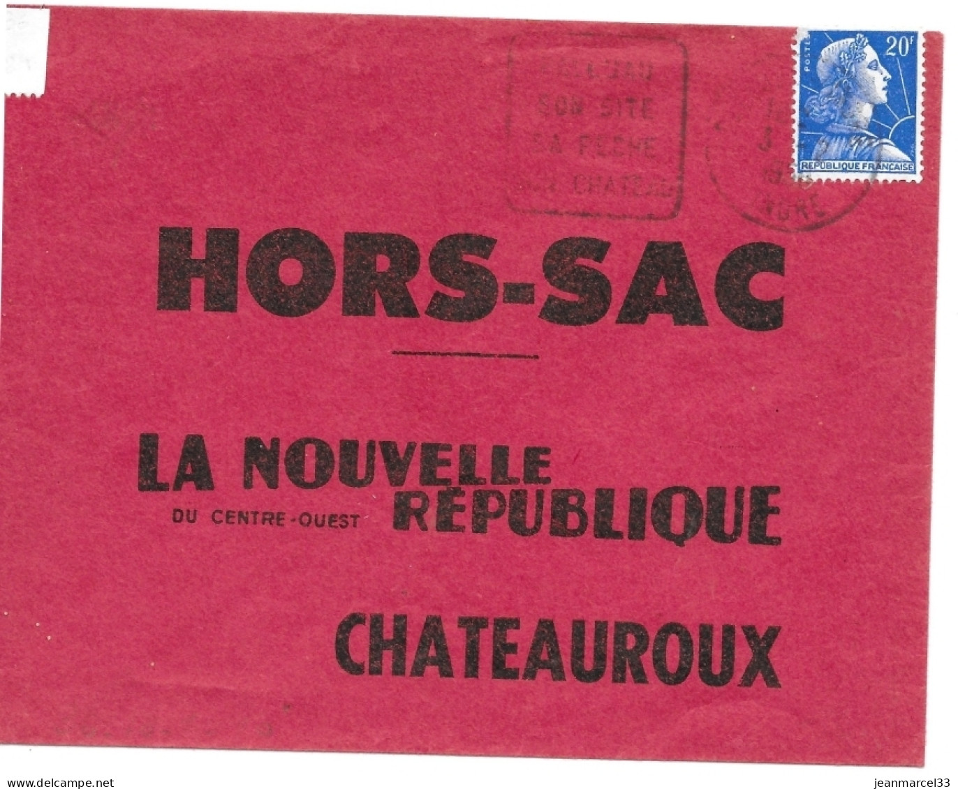 Curiosité Sur Lettre Daguin 3-2 1958 Courrier De Presse Dans Enveloppe Hors Sac Pour Chateauroux - Brieven En Documenten