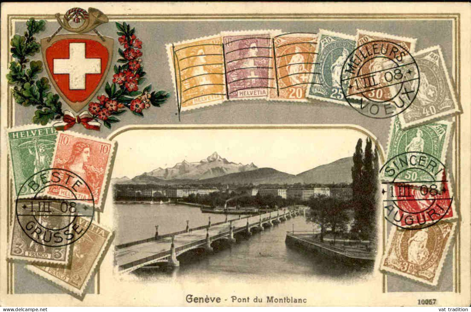 PHILATÉLIE - Carte Postale Avec Représentation De Timbres De Suisse - L 146395 - Timbres (représentations)