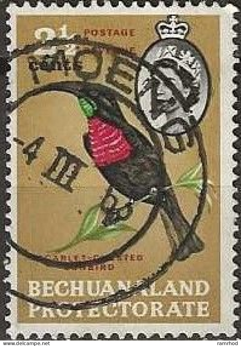 BECHUANALAND 1961 Birds - 2½c. Scarlet-chested Sunbird FU - 1885-1964 Bechuanaland Protectorate