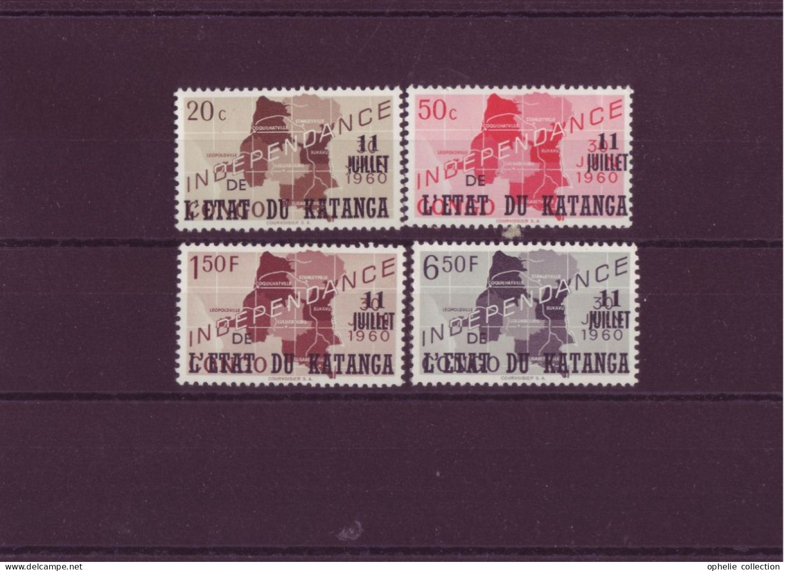 Afrique - Katanga - Commémoratifs Indépendance - 4 Timbres Différents - 4937 - Katanga