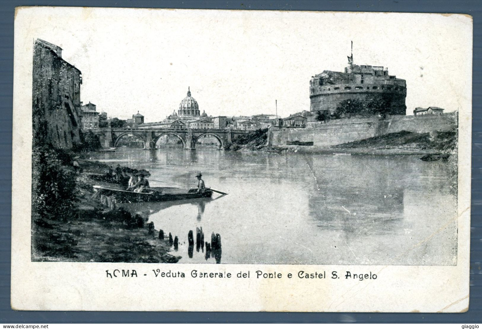 °°° Cartolina - Roma N. 2392 Veduta Generale Del Ponte E Castel S. Angelo Formato Piccolo Viaggiata °°° - Bruggen