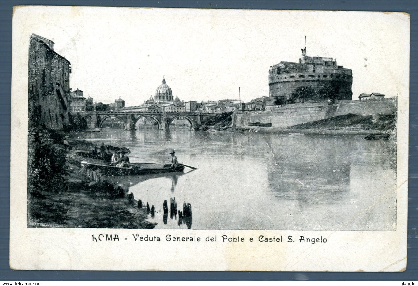 °°° Cartolina - Roma N. 2392 Veduta Generale Del Ponte E Castel S. Angelo Formato Piccolo Viaggiata °°° - Ponts