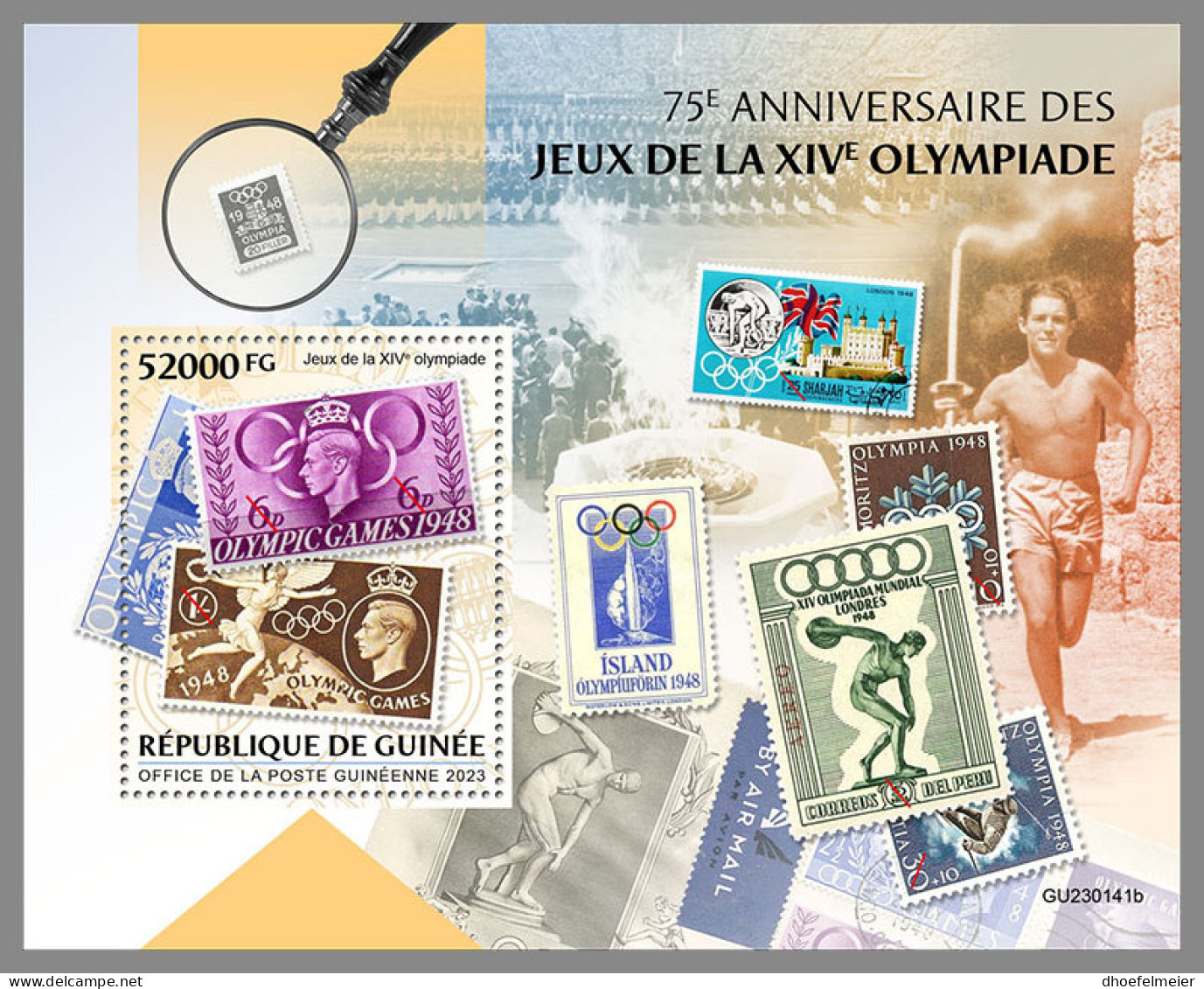 GUINEA REP. 2023 MNH 75 Years Games Of The XIV Olympiad S/S - OFFICIAL ISSUE - DHQ2333 - Verano 1948: Londres