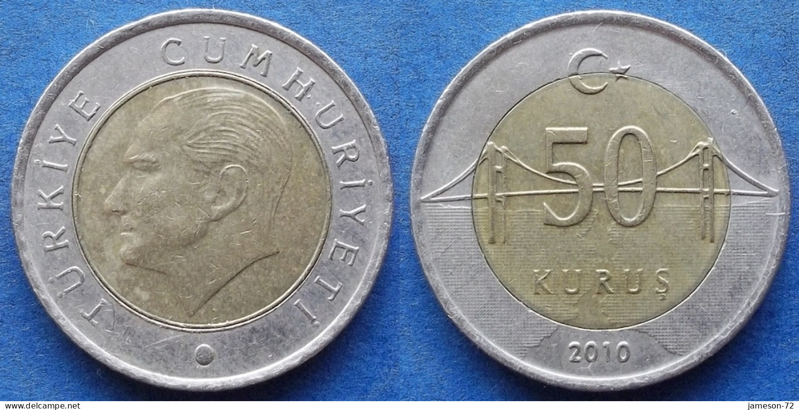 TURKEY - 50 Kurus 2010 KM# 1243 Monetary Reform (2009) - Edelweiss Coins - Turquie