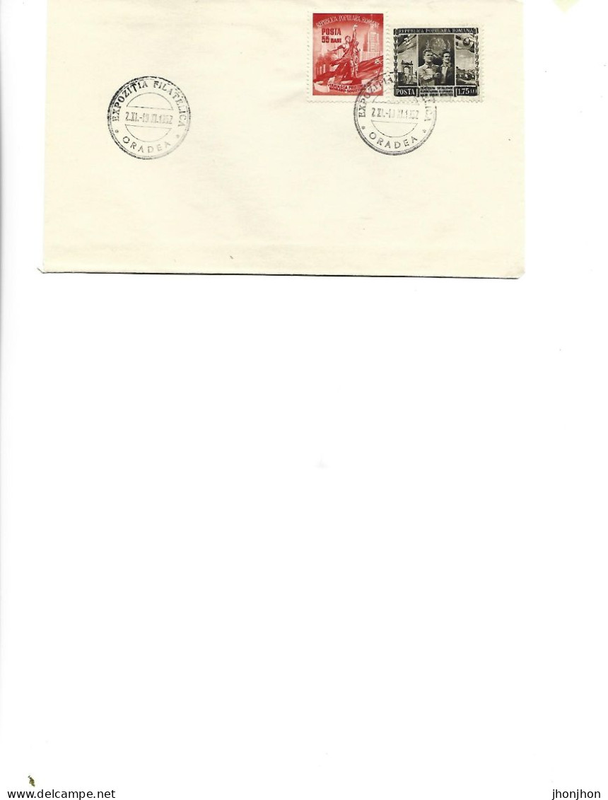 Romania -  Occasional Envelope  Used 1952 -  Philatelic Exhibition, Oradea 1952 - Brieven En Documenten