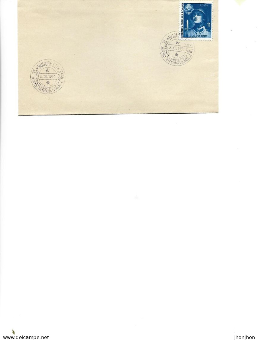 Romania -  Occasional Envelope  Used 1951 -  PTTR International Union Conference, Bucharest 1951 - Brieven En Documenten