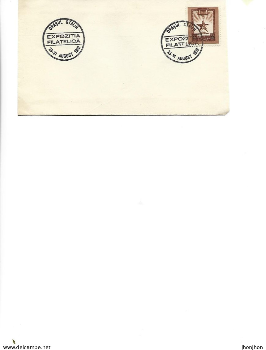 Romania -  Occasional Envelope  Used 1952 -  Philatelic Exhibition, August 23-31, 1952, Stalin City - Brieven En Documenten