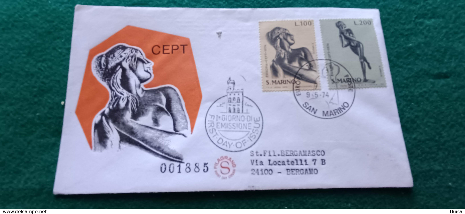 SAN MARINO 9/5/74 CEPT - Express Letter Stamps