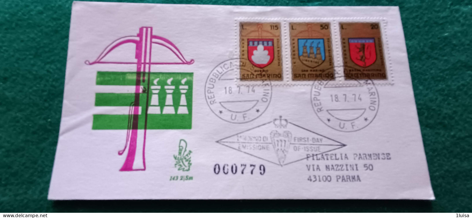 SAN MARINO 18/7/74 Giornata Della Balestra - Express Letter Stamps