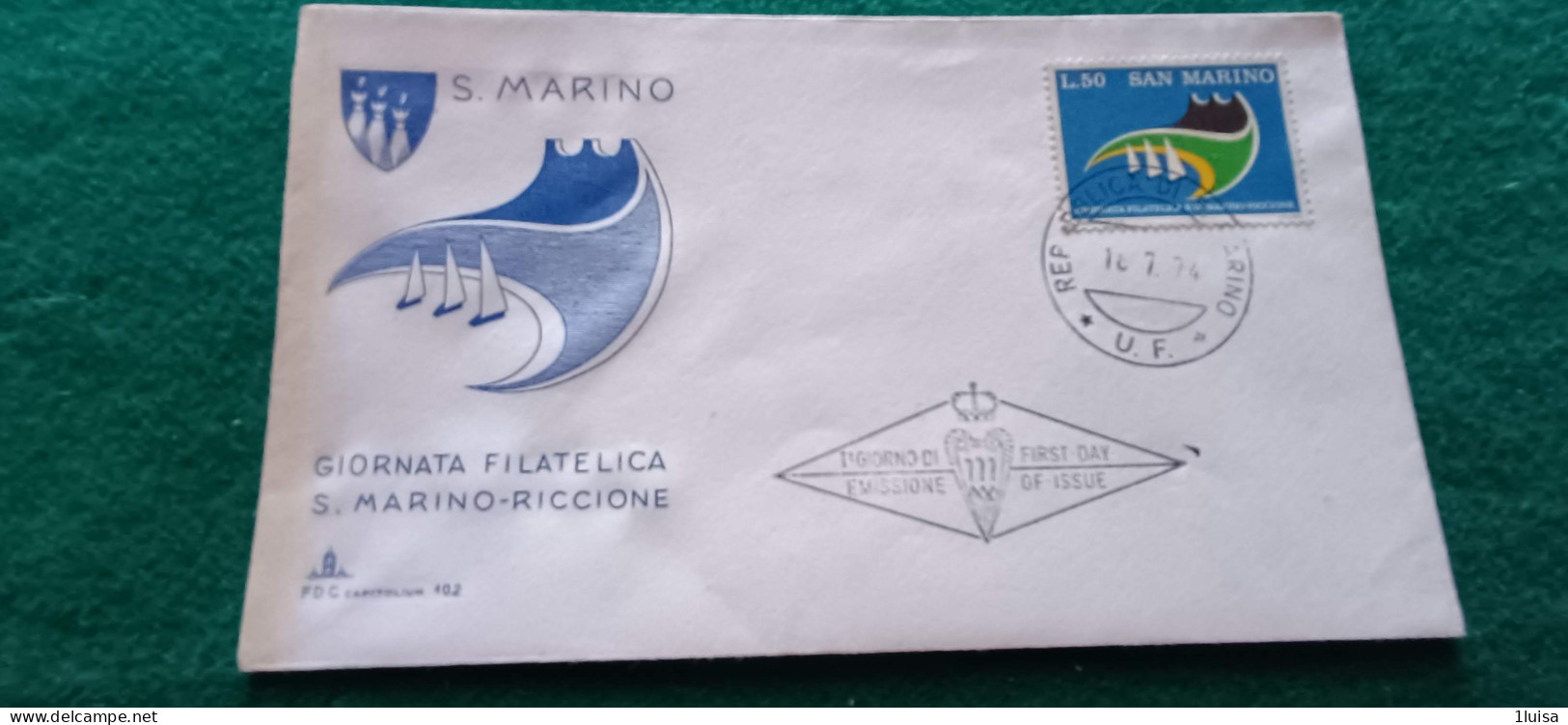 SAN MARINO 18/7/74 Giornata Filatelica San Marino Riccione - Express Letter Stamps