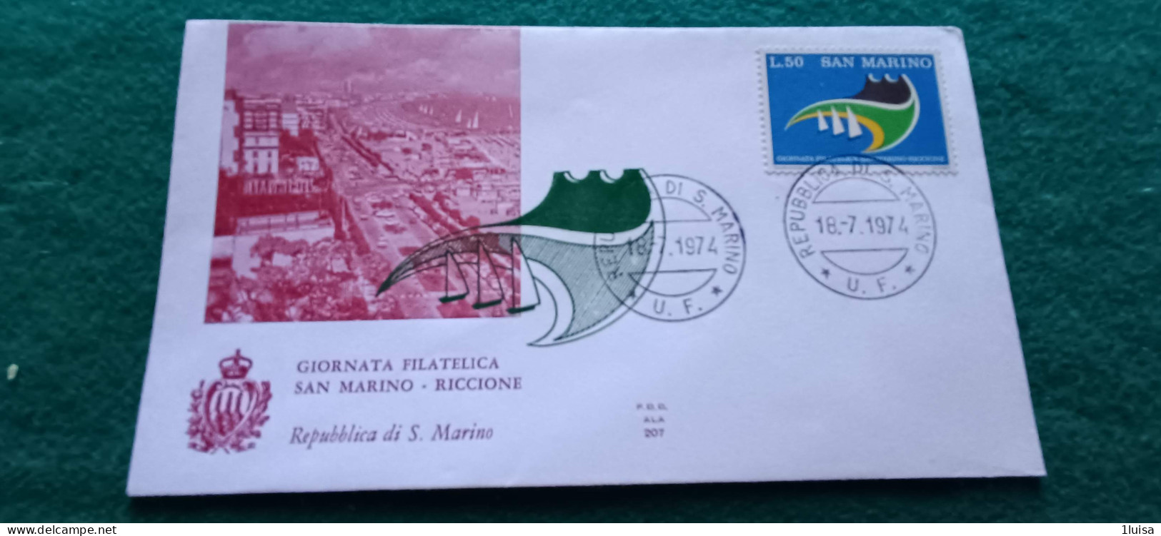 SAN MARINO 18/7/74 Giornata Filatelica San Marino Riccione - Express Letter Stamps