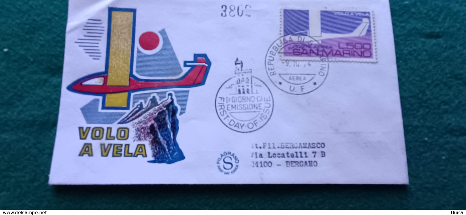 SAN MARINO 9/10/74 Volo A Vela - Express Letter Stamps
