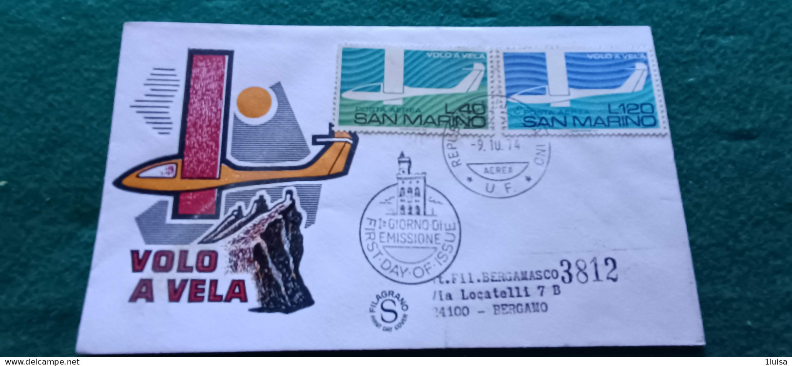 SAN MARINO 9/10/74 Volo A Vela - Express Letter Stamps