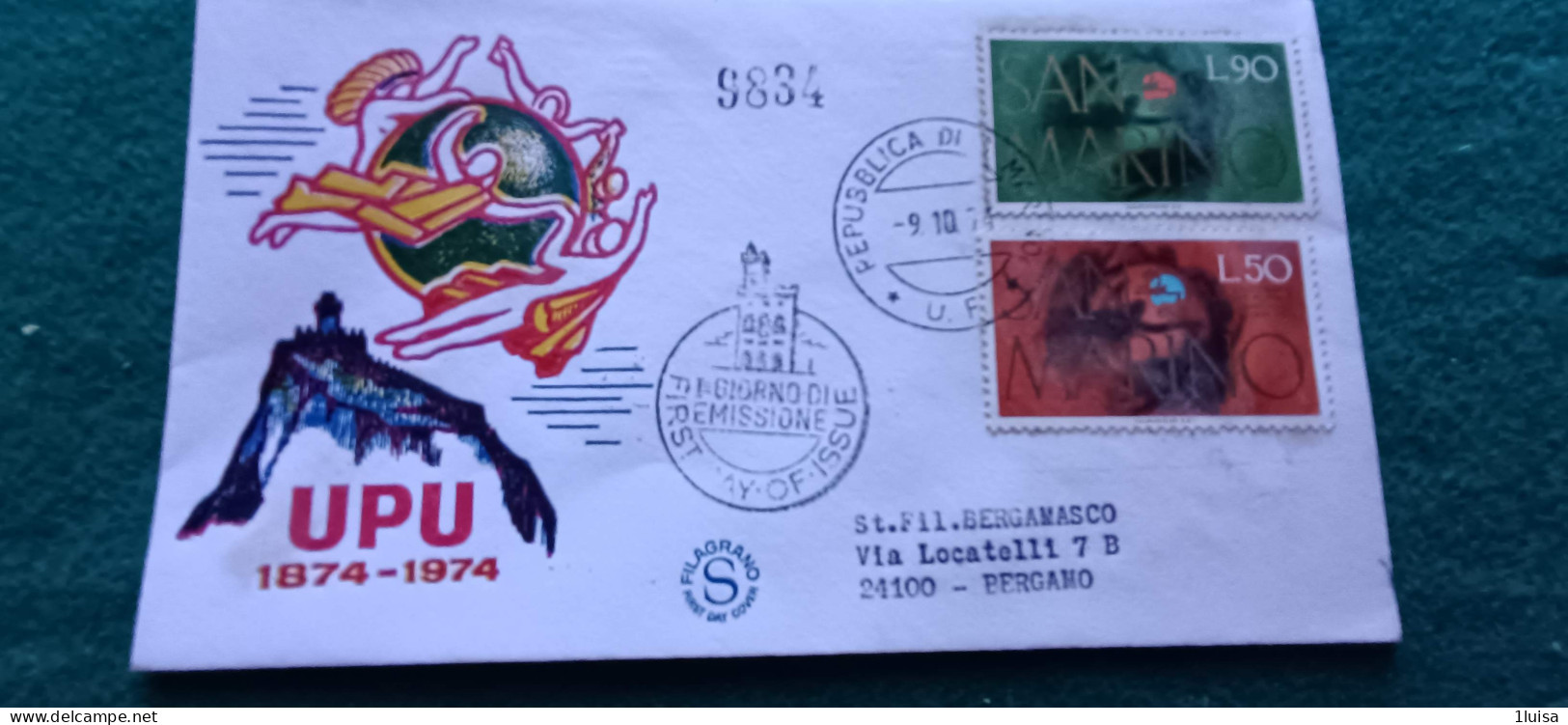 SAN MARINO 9/10/74 UPU - Express Letter Stamps