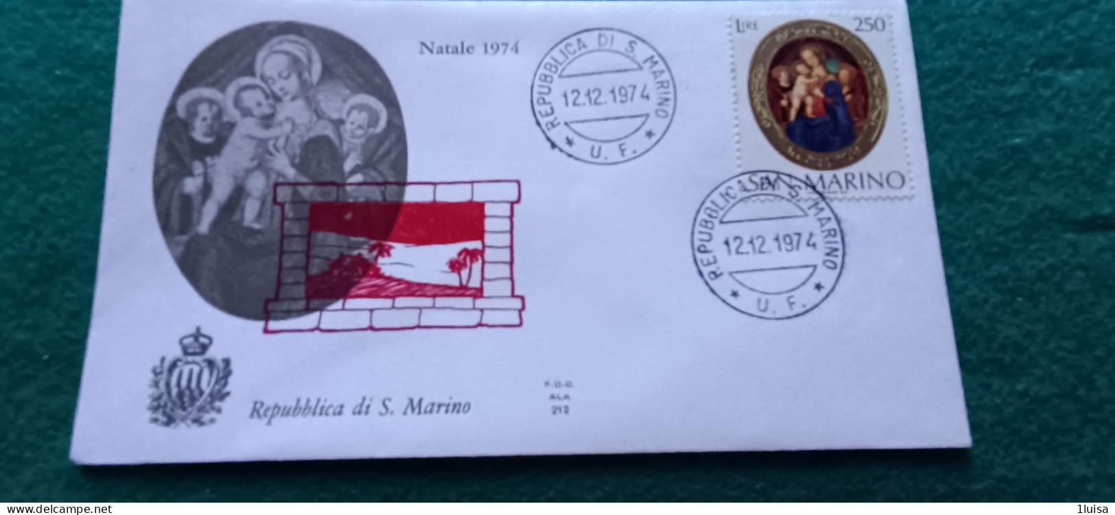 SAN MARINO 12/12/74 Natale - Express Letter Stamps