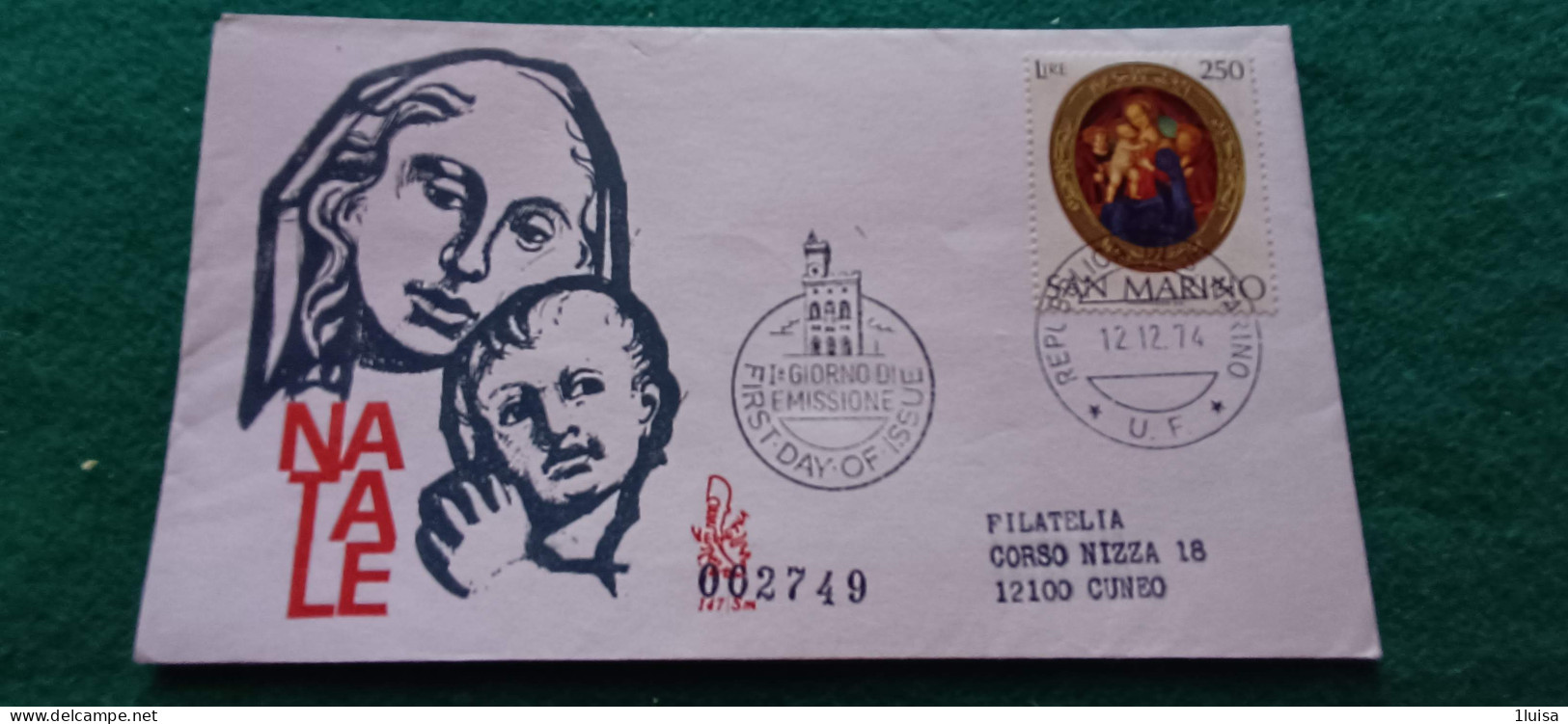 SAN MARINO 12/12/74 Natale - Timbres Express