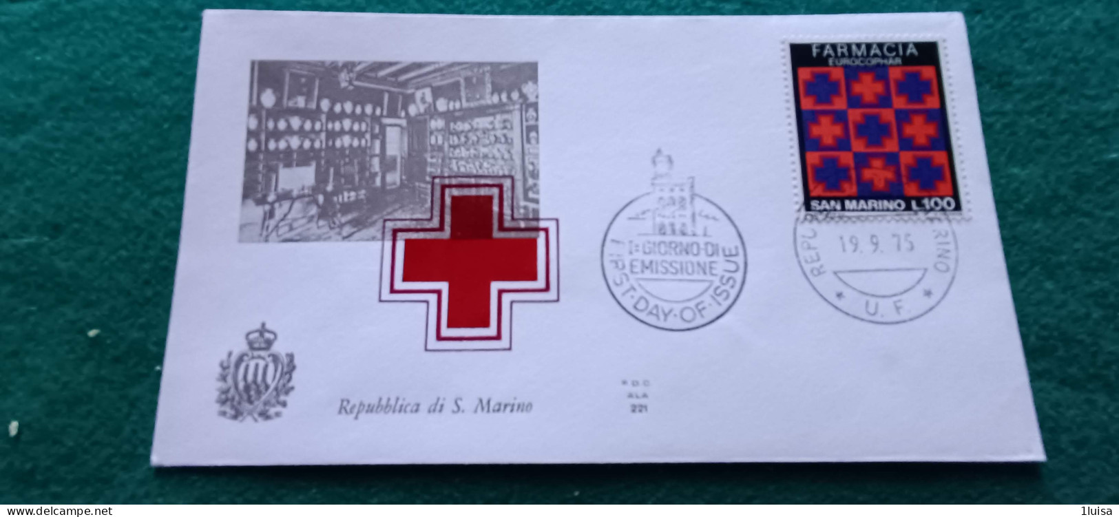 SAN MARINO 19/9/75 Croce Rossa Farmacia - Timbres Express