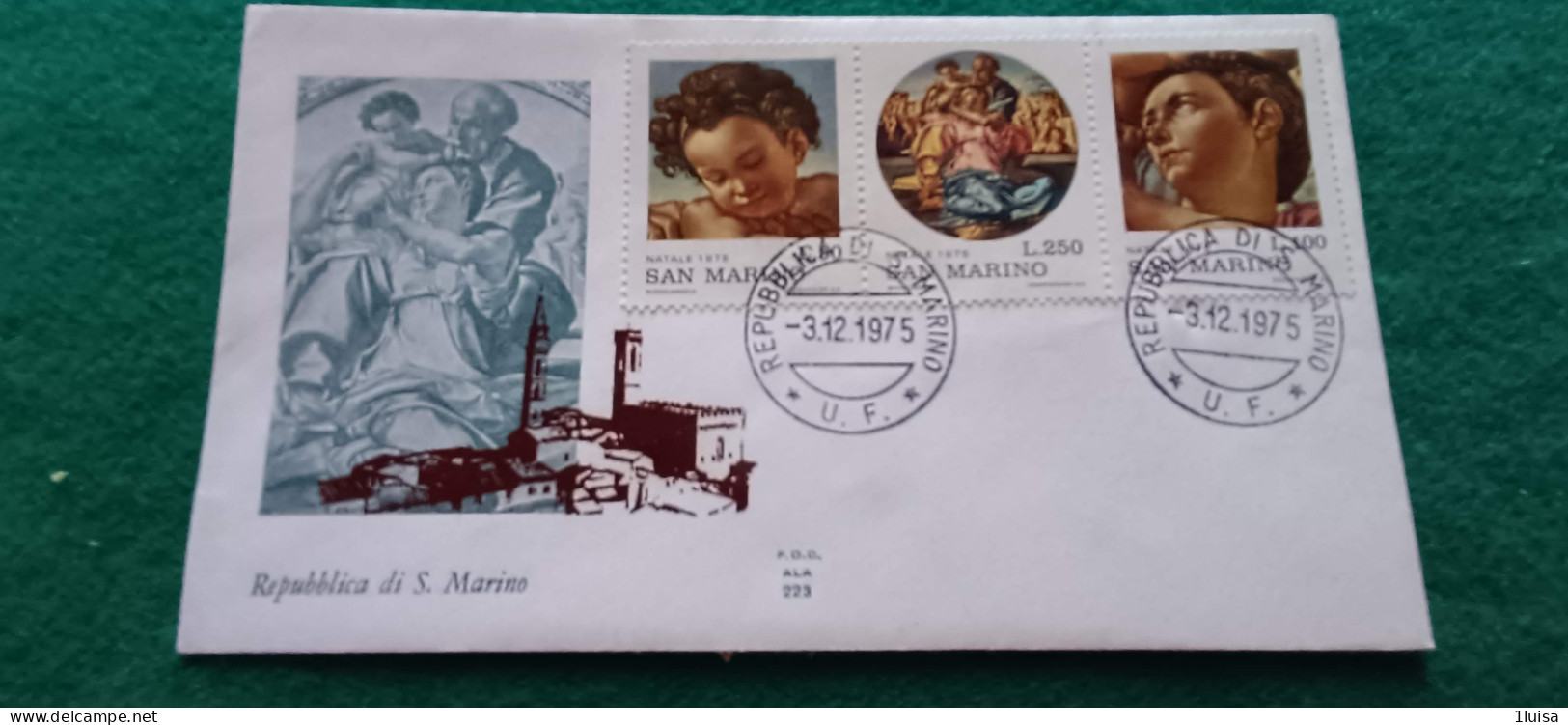 SAN MARINO 3/12/75 Natale - Express Letter Stamps