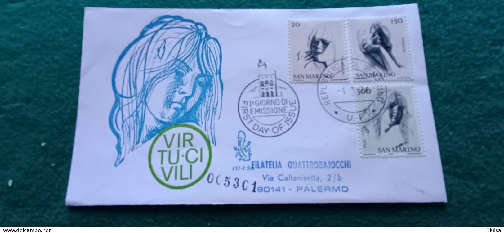 SAN MARINO 4/3/76 Virtù Civili - Express Letter Stamps