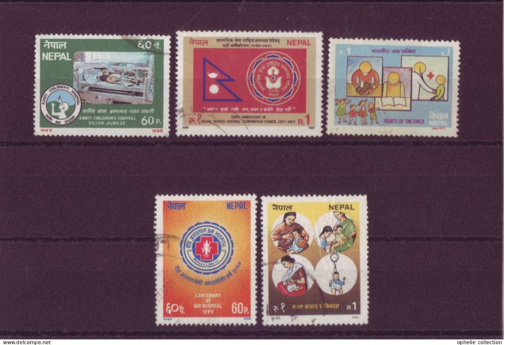 Asie - Népal - Commémoratifs - 5 Timbres Différents - 4963 - Népal