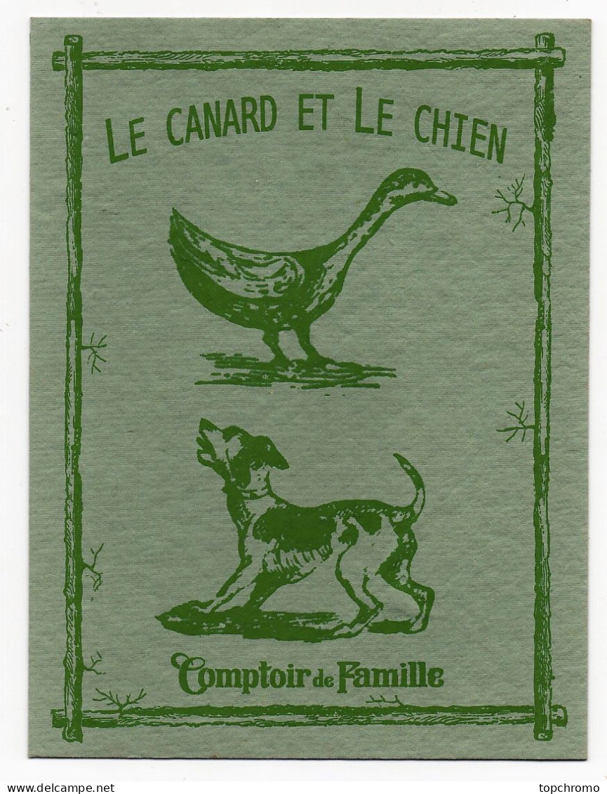 Buvard Comptoir De Famille Le Canard Et Le Chien - Animales