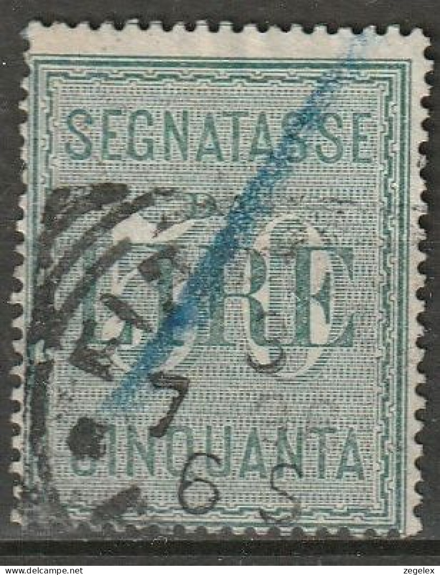 1884 Italia Verrechnungsmarken 50L Grün. Michel 2 Used, Usato - Taxe