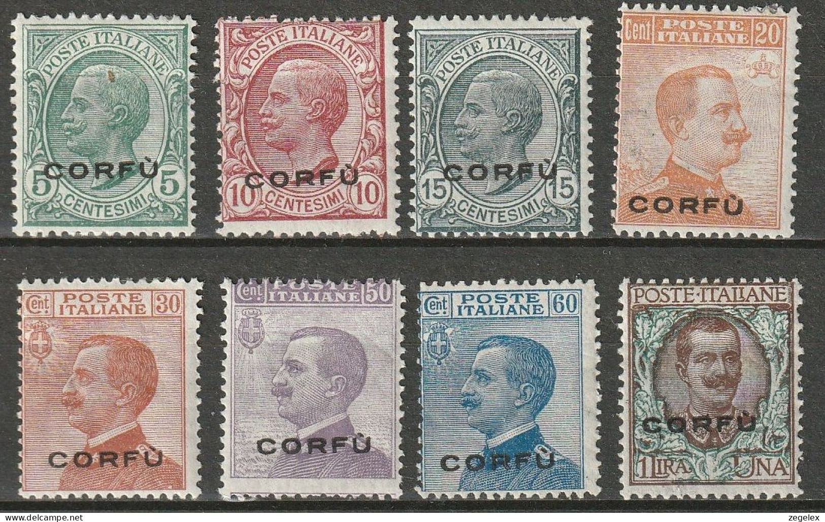 1923 Italia - Italienische Besetzung Corfu Mi.4-11 MH* Completo - Corfu