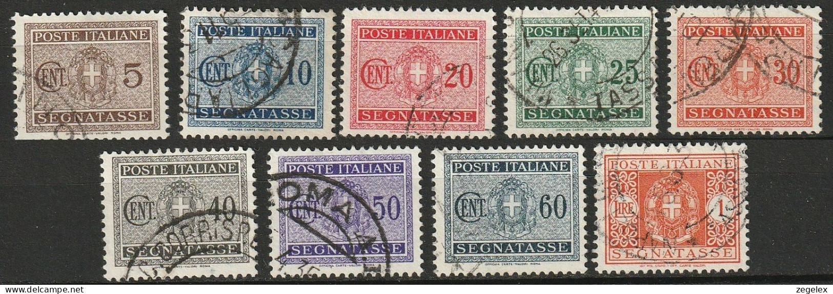 1934 Italia Porto (segnatasse). Michel 24-32 Used, Usato  - Segnatasse