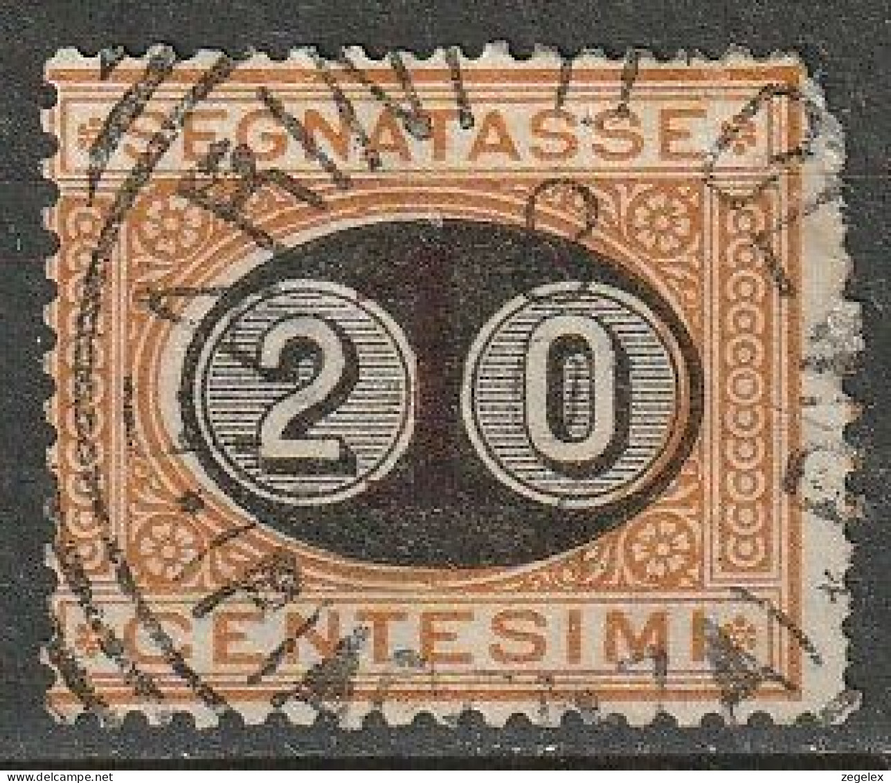 1890/91 Italia Porto (segnatasse). 20c Auf 1C  Michel 16 Used, Usato  - Portomarken