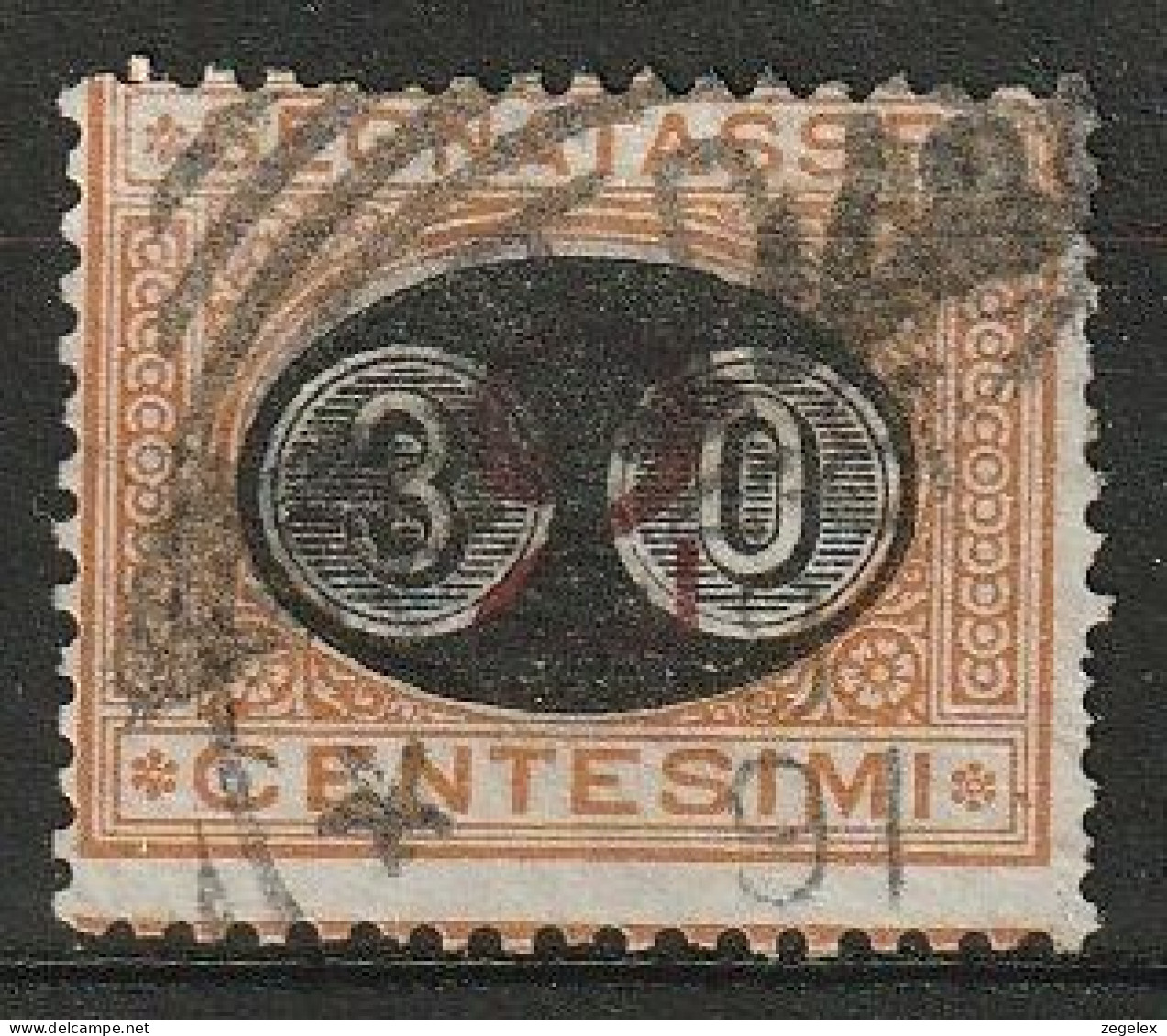 1890/91 Italia Porto (segnatasse). 30c Auf 2C  Michel 17 Used, Usato  - Portomarken