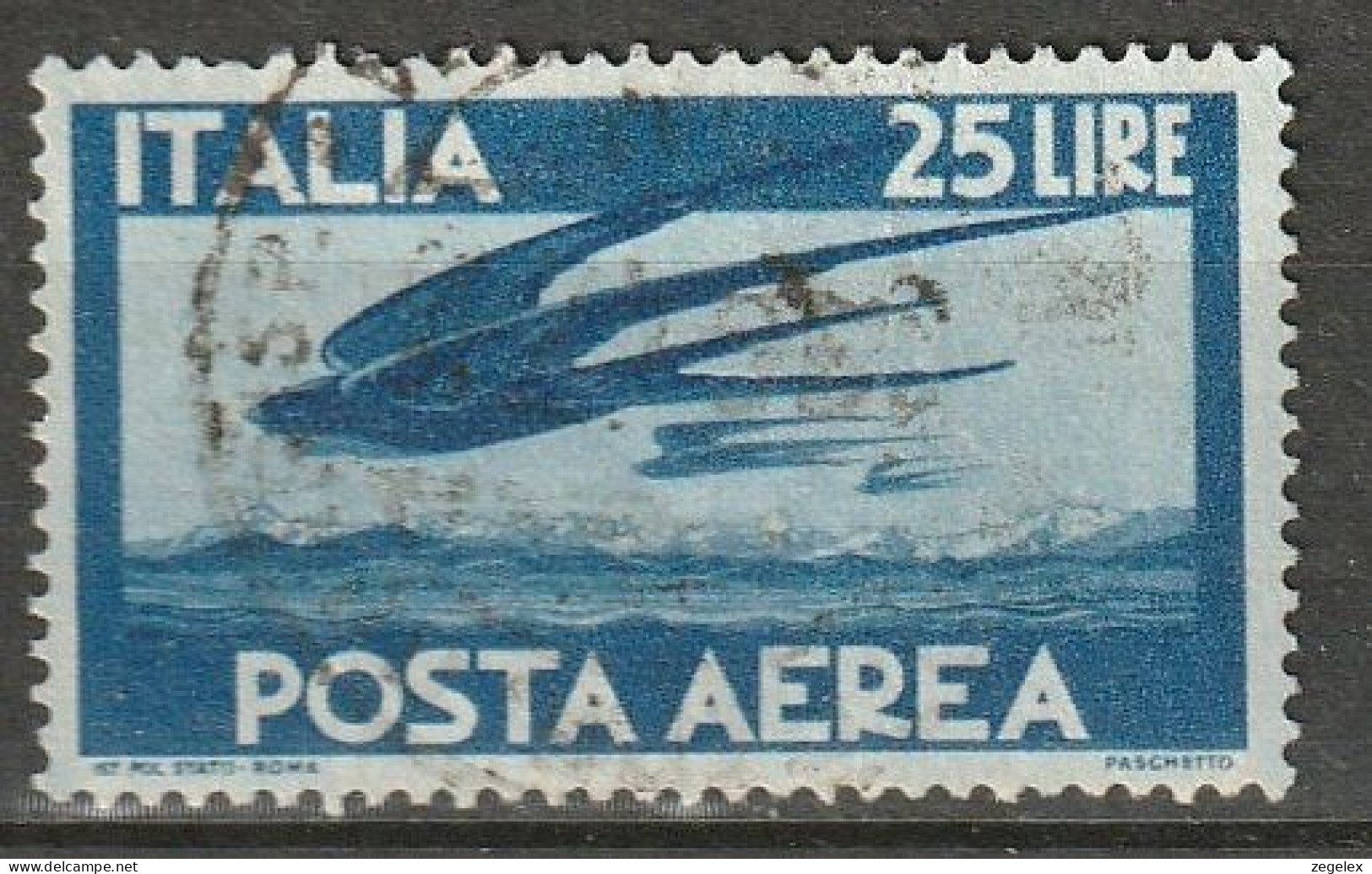 1945/47 Italia Flugpost 25 Lire Michel #711 Used - Usados