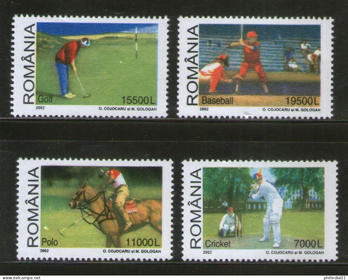 Romania 2002 Cricket Golf Sport Sc 4525-28 MNH # 657 - Cricket