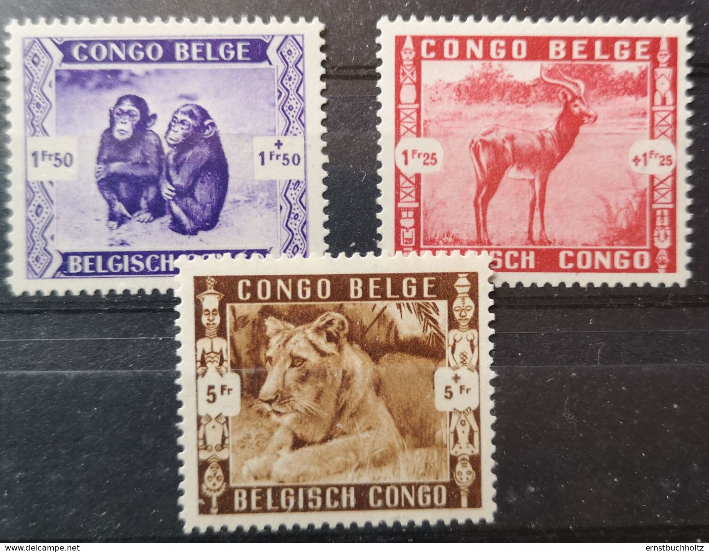 Belgisch Kongo 1939 Wildtiere SG 227/28/30** Alle Säuger Im Angebot - Unused Stamps