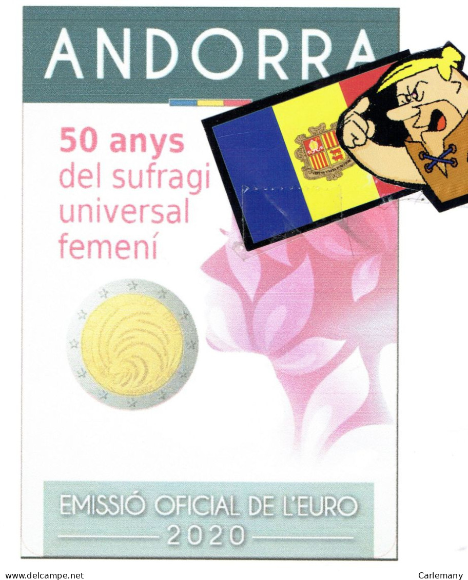 EUROS ANDORRA Commemoratif Sufragui Universal  2020 - Andorra