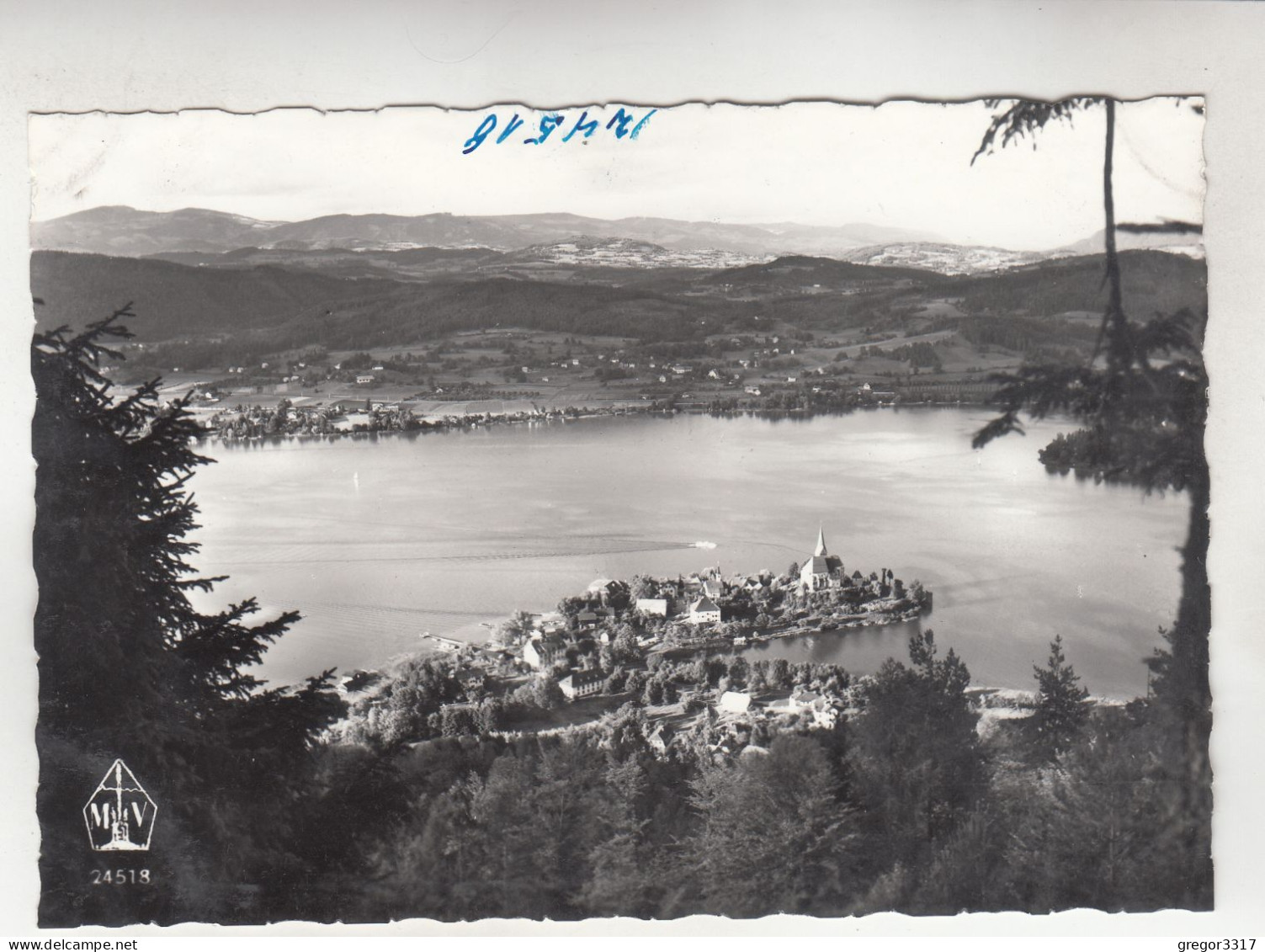 D3449)  MARIA WÖRTH Am Wörthersee - Kärnten - Von Oben - Tolle S/W Ansicht Mit Häusern Von Oben - Maria Wörth