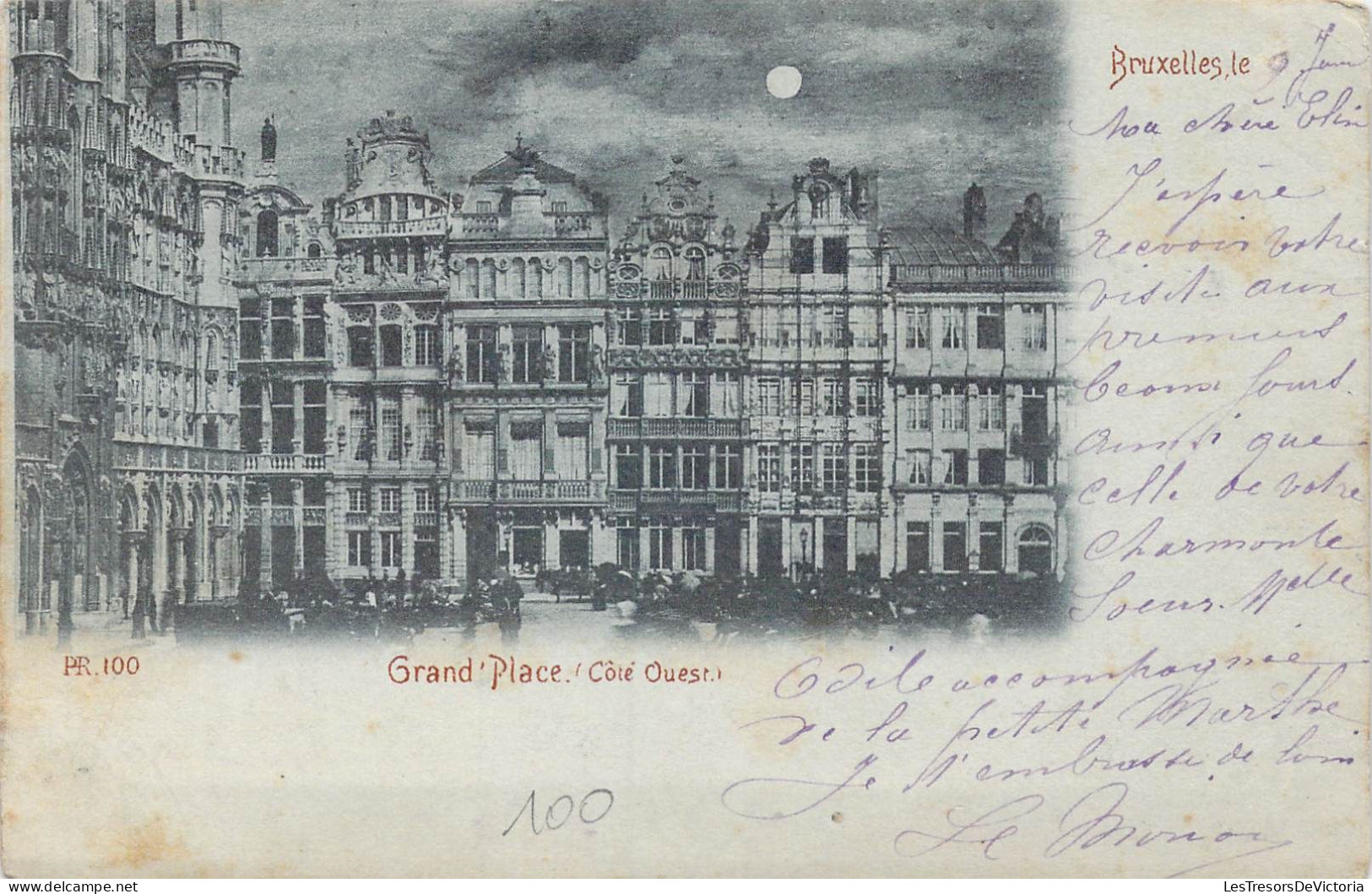 BELGIQUE - Bruxelles - Grand Place - Côté Ouest - Carte Postale Ancienne - Places, Squares