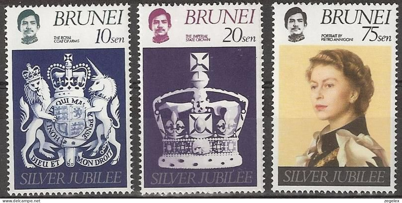 Brunei 1977 Silver Jubilee Coronation Queen Elisabeth - MNH** - Brunei (...-1984)