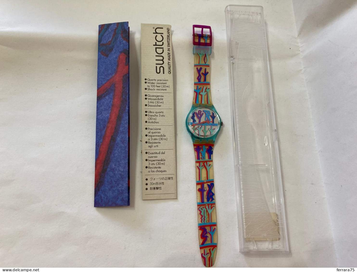 OROLOGIO SWATCH  ARTISTI 1995 FORESTA INCANTATA LICATA GL106  FUNZIONANTE.