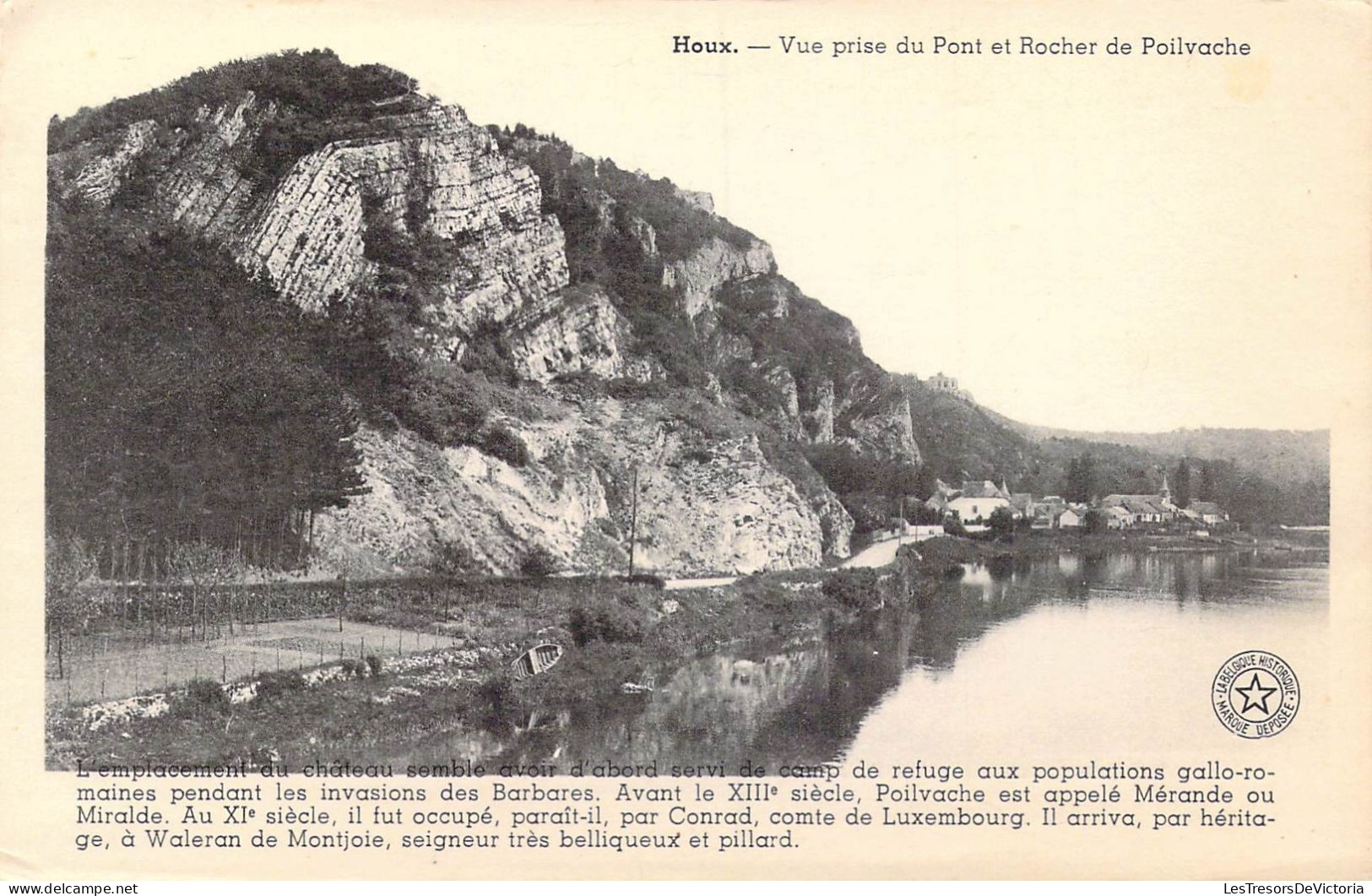 BELGIQUE - Houx - Vue Prise Du Pont Et Rocher De Poilvache - Carte Postale Ancienne - Yvoir