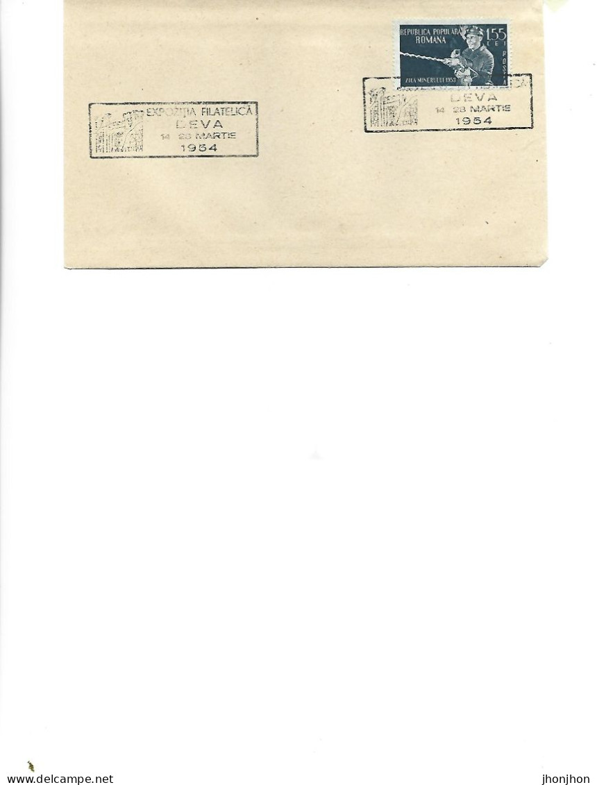 Romania - Occasional Envelope 1954- Philatelic Exhibition,Deva 14 - 28 Marcht 1954 (stamp Whith Miner's Day) - Cartas & Documentos