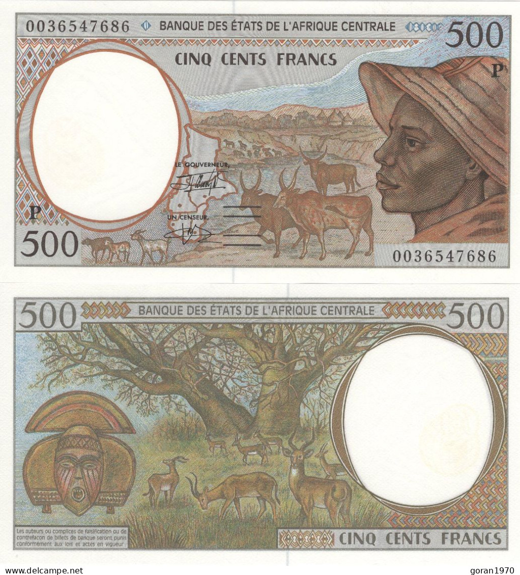 CHAD (C.A.S.) 500 Francs 2000 UNC, P-601 (P) - Tschad