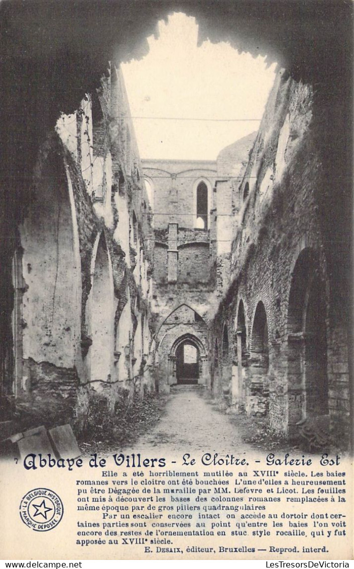 BELGIQUE - Villers-la-Ville - Abbaye De Villers - Le Cloitre - Galerie Est - Carte Postale Ancienne - Villers-la-Ville